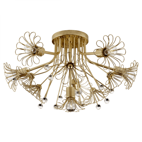 Visual Comfort & Co. Signature Collection Keaton Bouquet Flush Mount, 6-Light, Gild, 22.75"W (KS 4311G 2V6PY) 