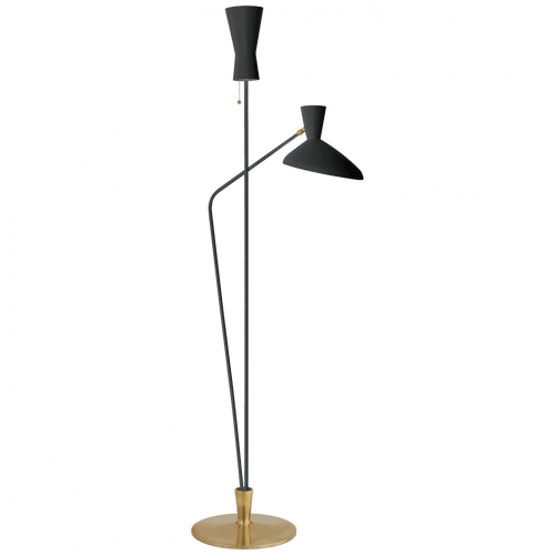 Visual Comfort & Co. Signature Collection Austen Floor Lamp, 2-Light, Matte Black, 70.25"H (ARN 1712BLK CHTJJ) 