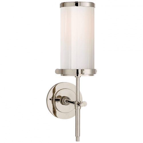 Visual Comfort & Co. Signature Collection Bryant Bath Wall Sconce, 1-Light, Polished Nickel, 14"H (TOB 2015PN-WG 2N0FY) 