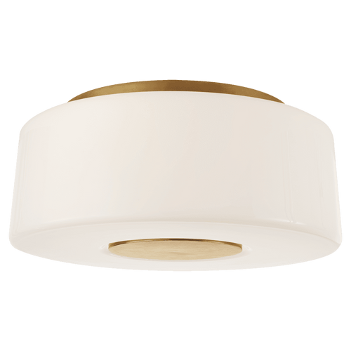 Visual Comfort & Co. Signature Collection Acme Flush Mount, 3-Light, Soft Brass, White Glass, 16.25"W (BBL 4106SB-WG CHUGC) 