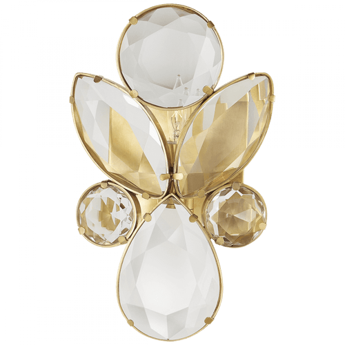 Visual Comfort & Co. Signature Collection Lloyd Wall Sconce, 1-Light, Jeweled, Soft Brass, Clear Glass, 10"H (KS 2015SB-CG CHUHQ) 