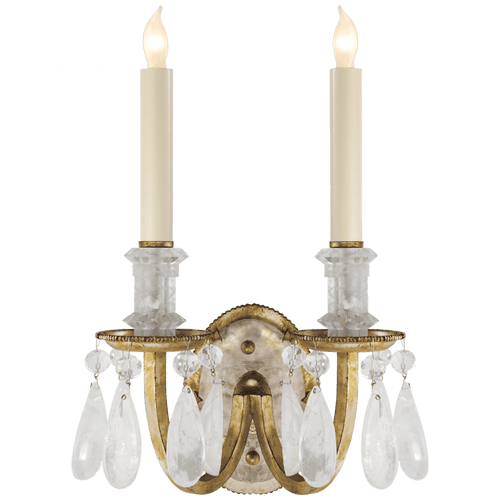 Visual Comfort & Co. Signature Collection Elizabeth Wall Sconce, 2-Light, Gilded Iron, 14.5"H (TOB 2236GI 2G220) 