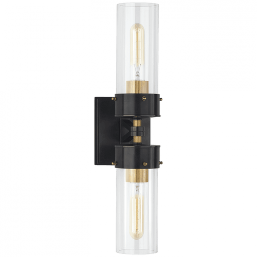 Visual Comfort & Co. Signature Collection Marais Large Double Bath Wall Sconce, 2-Light, Antique Brass, 19.75"H (TOB 2315BZ/HAB-CG CLT8Y) 