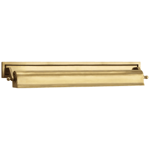 Visual Comfort & Co. Signature Collection Library Picture Light, 2-Light, Hand-Rubbed Antique Brass, 23.5"W (TOB 2606HAB 2N2DK) 