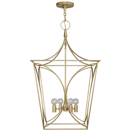 Visual Comfort & Co. Signature Collection Cavanagh Medium Hanging Lantern, 4-Light, Gild, 19"W (KS 5145G CHVF5) 