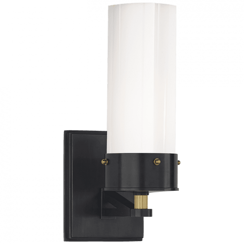 Visual Comfort & Co. Signature Collection Marais Medium Bath Wall Sconce, 1-Light, Antique Brass, 11.25"H (TOB 2314BZ/HAB-WG CLT8T) 