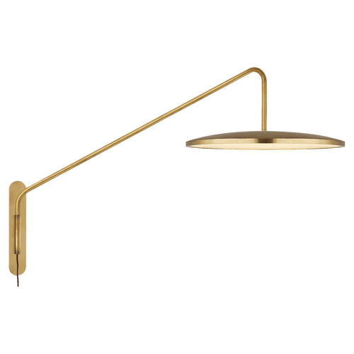 Visual Comfort & Co. Signature Collection Dot Articulating Wall Light, 1-Light, LED, Natural Brass, 28"H (PB 2020NB CHVHF) 