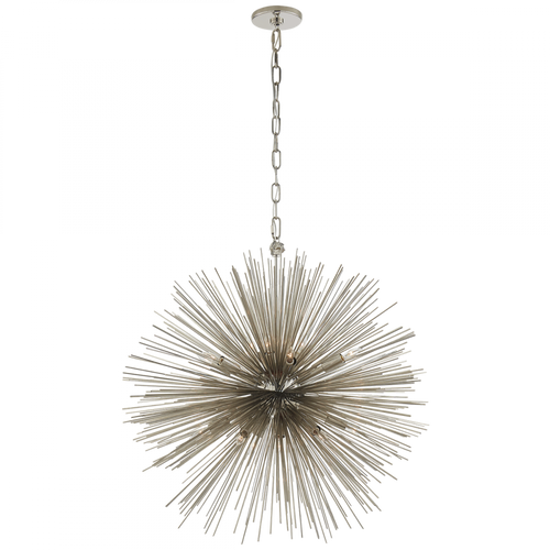 Strada Chandelier, 20-Light, Polished Nickel, 28"W (KW 5071PN 2R536)