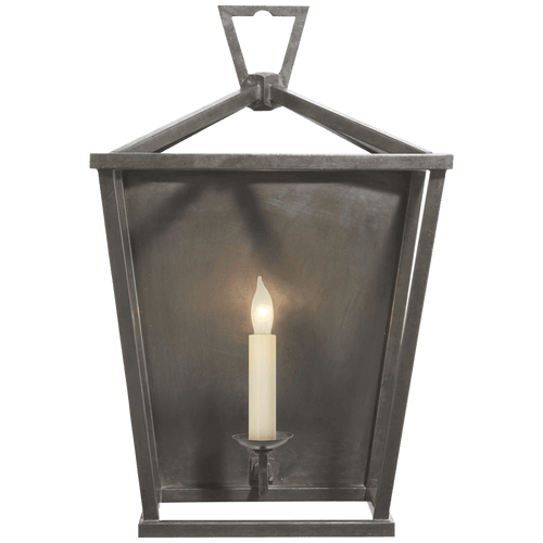 Visual Comfort & Co. Signature Collection Darlana Lantern Wall Sconce, 1-Light, Aged Iron, 17"H (CHD 2165AI 2JWVH) 
