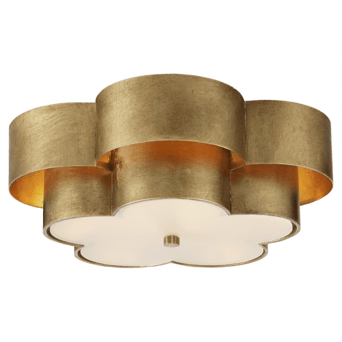 Visual Comfort & Co. Signature Collection Arabelle Flush Mount, 4-Light, Gild, Frosted Acrylic, 19.5"W (ARN 4307G-FG CHYFE) 