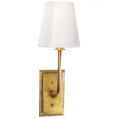 Visual Comfort & Co. Signature Collection Hulton Wall Sconce, 1-Light, Hand-Rubbed Antique Brass, 17"H (TOB 2190HAB-WG CLZ49) 