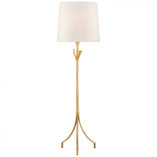Visual Comfort & Co. Signature Collection Fliana Floor Lamp, 1-Light, Gild, Linen Shade, 58.5"H (ARN 1080G-L CM01C) 