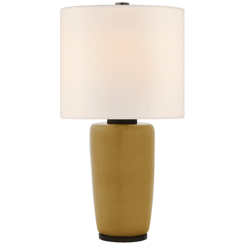 Visual Comfort & Co. Signature Collection Chado Table Lamp, 1-Light, Dark Moss, Linen Shade, 31.25"H (BBL 3601DKM-L CLW3N) 
