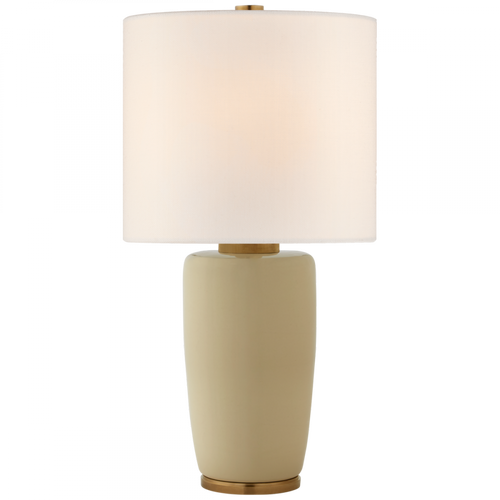 Chado Table Lamp, 1-Light, Coconut Porcelain, Linen Shade, 31.25"H (BBL 3601ICO-L CLW3P)
