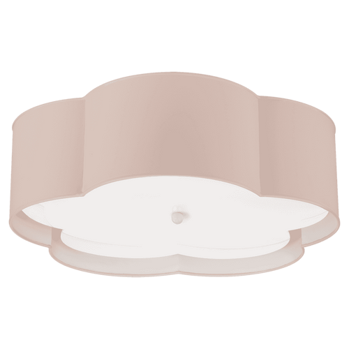 Visual Comfort & Co. Signature Collection Bryce Flower Flush Mount, 4-Light, Pink, White, Frosted Acrylic, 20"W (KS 4118PNK/WHT-FA CLR8D) 