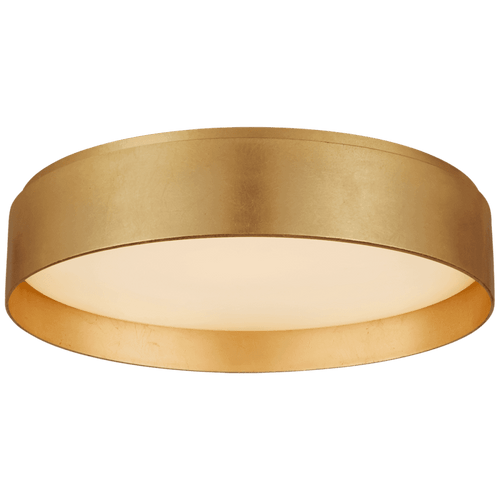 Visual Comfort & Co. Signature Collection Shaw Flush Mount, LED, Gild, White Glass, 17"W (S 4043G CQ2NY) 