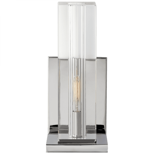 Visual Comfort & Co. Signature Collection Ambar Wall Sconce, 1-Light, Crystal, Polished Nickel, 10.25"H (S 2944CG/PN CLT6C) 
