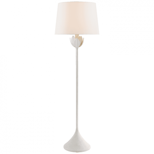 Visual Comfort & Co. Signature Collection Alberto Floor Lamp, 1-Light, Plaster White, Linen Shade, 60"H (JN 1002PW-L CLW4W) 