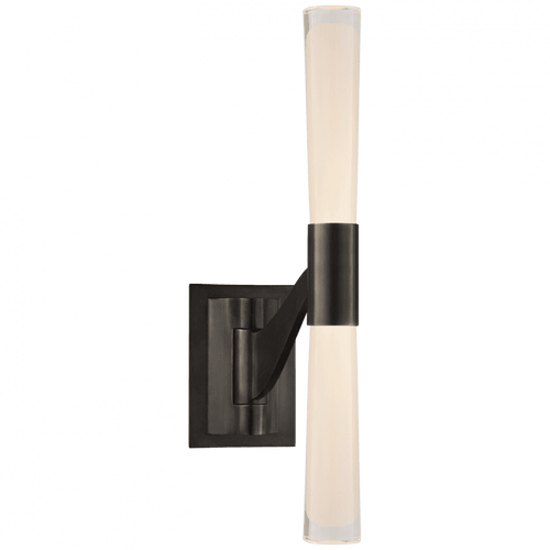 Visual Comfort & Co. Signature Collection Brenta Wall Sconce, Articulating, LED, Bronze, White Glass, 18.5"H (ARN 2470BZ-CG CQ2PG) 