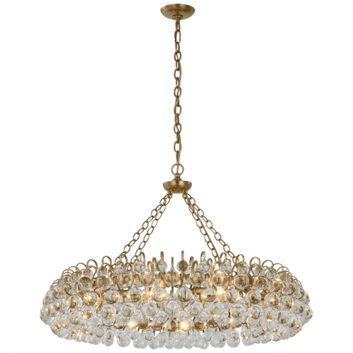 Visual Comfort & Co. Signature Collection Bellvale Chandelier, 10-Light, Hand-Rubbed Antique Brass, 36.5"W (ARN 5118HAB-CG CU3DP) 