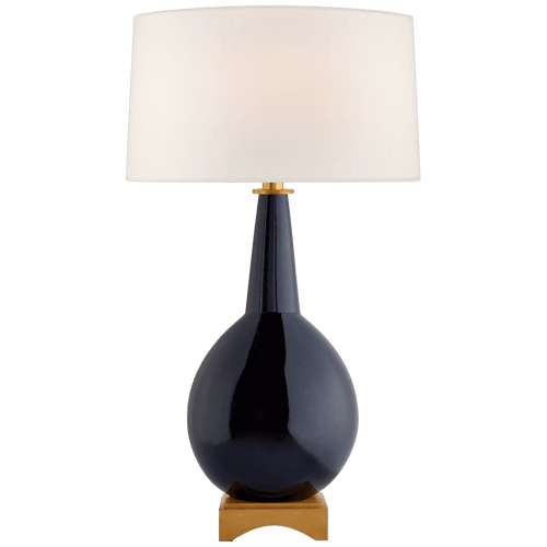 Visual Comfort & Co. Signature Collection Antoine Table Lamp, 1-Light, Mixed Blue Brown, Linen Shade, 30"H (JN 3605MBB-L CPTVP) 