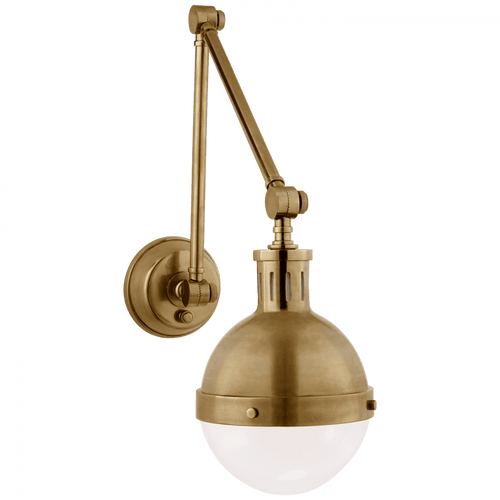 Visual Comfort & Co. Signature Collection Hicks Library Light, 1-Light, Hand-Rubbed Antique Brass, 17.75"H (TOB 2090HAB-WG CLX4R) 