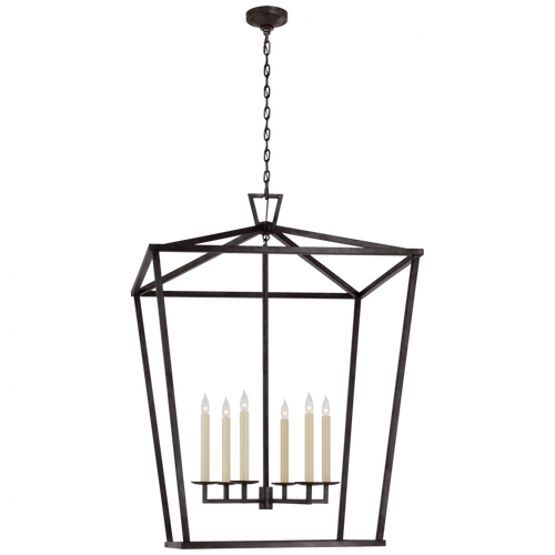 Darlana Lantern Pendant, 6-Light, Aged Iron, 36"W (CHC 2172AI CTWKX)