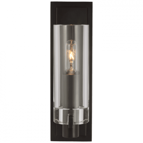 Visual Comfort & Co. Signature Collection Sonnet Petite Single Wall Sconce, 1-Light, Bronze, 10"H (CHD 2630BZ-CG CU4AW) 