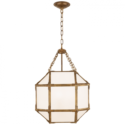 Morris Pendant, 3-Light, Gilded Iron, White Glass, 13.5"W (SK 5008GI-WG CPZR4)