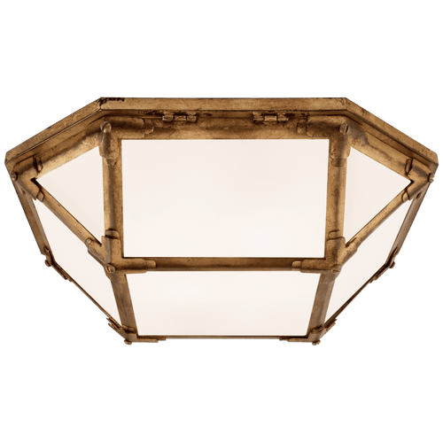 Visual Comfort & Co. Signature Collection Morris Flush Mount, 2-Light, White, 15.5"W (SK 4008GI-WG CPZRE) 