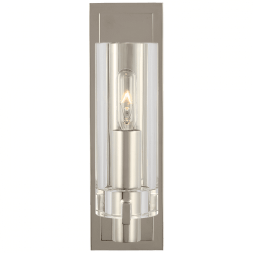 Visual Comfort & Co. Signature Collection Sonnet Petite Single Wall Sconce, 1-Light, Polished Nickel, 10"H (CHD 2630PN-CG CU1FU) 