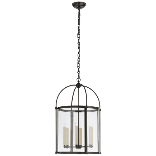 Visual Comfort & Co. Signature Collection Plantation Medium Round Lantern, 6-Light, Bronze, 29.75"H (CHC 3451BZ-CG CPZT5) 