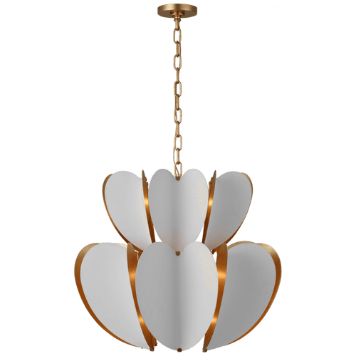 Visual Comfort & Co. Signature Collection Danes Two Tier Chandelier, 8-Light, White, 25.5"W (KS 5132WHT/G CU4C9) 