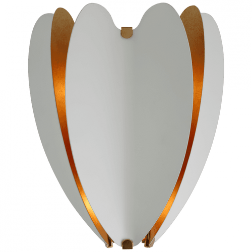 Visual Comfort & Co. Signature Collection Danes Small Wall Sconce, 2-Light, White, 11.25"H (KS 2130WHT/G CU4CC) 