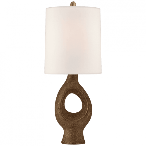 Visual Comfort & Co. Signature Collection Capra Table Lamp, 1-Light, Chalk Burnt Gold, Linen Shade, 29"H (ARN 3641BG-L CPVWK) 