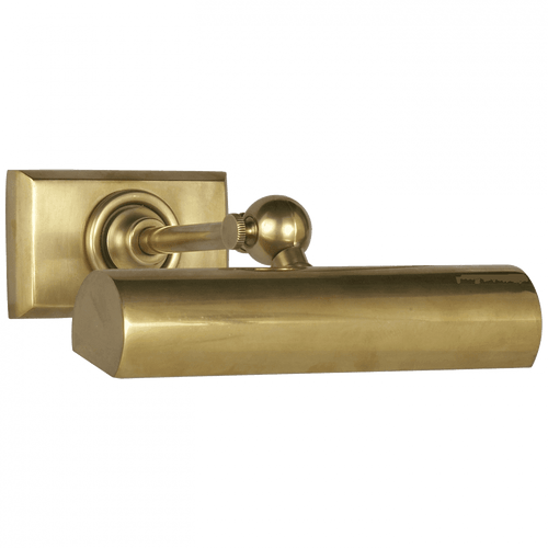 Visual Comfort & Co. Signature Collection Cabinet Maker's Picture Light, 1-Light, Hand-Rubbed Antique Brass, 8"W (SL 2704HAB 28UT4) 