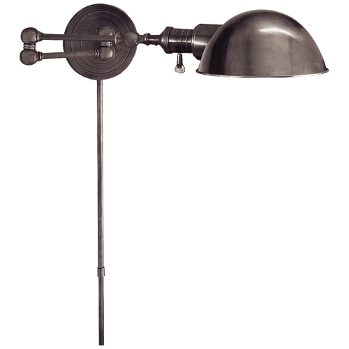 Visual Comfort & Co. Signature Collection Boston Swing Arm With Plug With Plug, 1-Light, Bronze, Bronze Apothecary Shade, 5"H (SL 2920BZ/SLG-BZ 2FY5Y) 