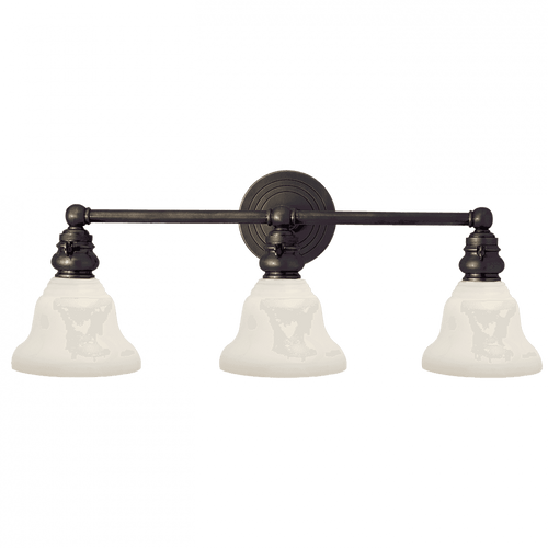 Visual Comfort & Co. Signature Collection Boston Functional Triple Light, 3-Light, Bronze, 9"H (SL 2933BZ/SLEG-WG 28VUF) 