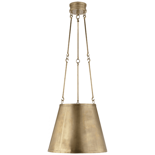 Visual Comfort & Co. Signature Collection Lily Drum Shade Pendant, 3-Light, Natural Brass, 15"W (AH 5210NB 2JXVT) 