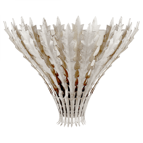 Visual Comfort & Co. Signature Collection Hampton Wall Sconce, 1-Light, Burnished Silver Leaf, 12"H (ARN 2001BSL 2K2NN) 