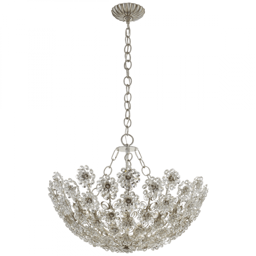 Visual Comfort & Co. Signature Collection Claret Chandelier, 12-Light, Burnished Silver Leaf, 27.5"W (ARN 5220BSL-CG 2R62L) 