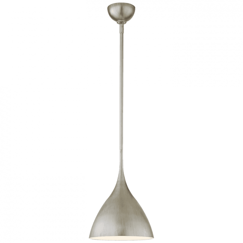 Visual Comfort & Co. Signature Collection Agnes Pendant, 1-Light, Burnished Silver Leaf, 10"W (ARN 5350BSL 2R60A) 