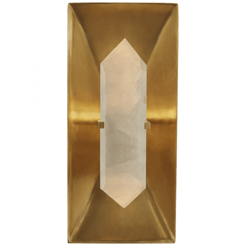Visual Comfort & Co. Signature Collection Halcyon Wall Sconce, 1-Light, Rectangle, Antique Burnished Brass, 14"H (KW 2091AB/Q 2UZVV) 