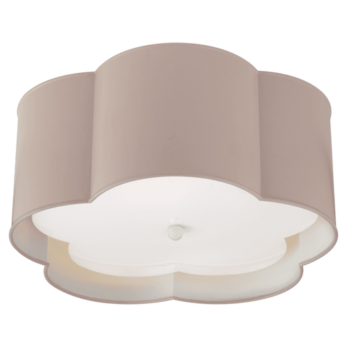 Visual Comfort & Co. Signature Collection Bryce Flush Mount, 2-Light, Pink, White, Frosted Acrylic, 15"W (KS 4117PNK/WHT-FA 2V8MW) 