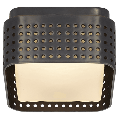 Visual Comfort & Co. Signature Collection Precision Flush Mount, LED, Bronze, Clouded Glass, 4.5"W (KW 4055BZ-CDG CHYD9) 