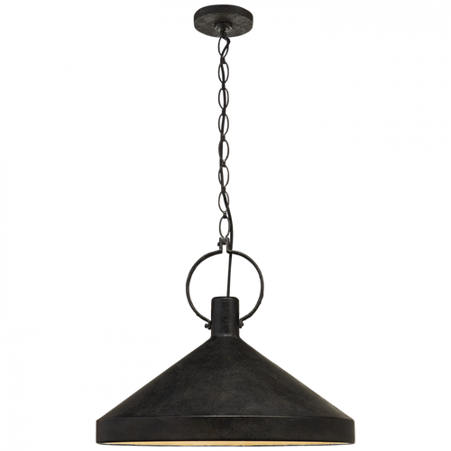Limoges Pendant, 1-Light, Natural Rust, Aged Iron Shade, 24"W (SK 5364NR-AI CLU64) Limoges Pendant, 1-Light, Natural Rust, Aged Iron Shade, 24"W (SK 5364NR-AI CLU64)