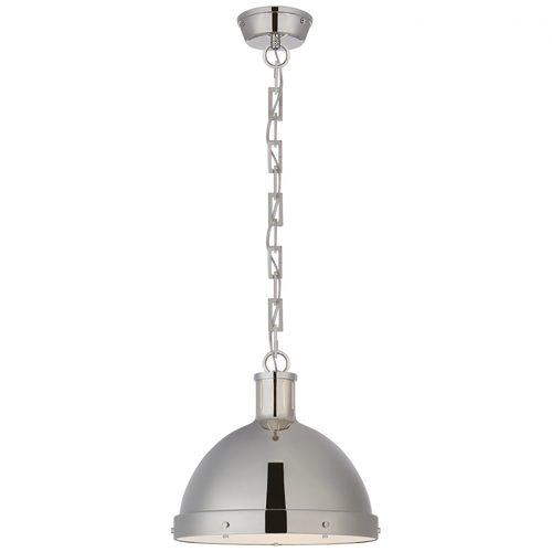 Hicks Pendant, 2-Light, Polished Nickel, Frosted Acrylic Shade, 13"W (TOB 5069PN CLV74)