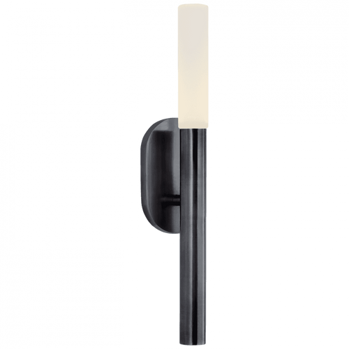 Visual Comfort & Co. Signature Collection Rousseau Bathroom Wall Sconce, LED, Bronze, Etched Crystal, 14.5"H (KW 2280BZ-EC CLW5W) 