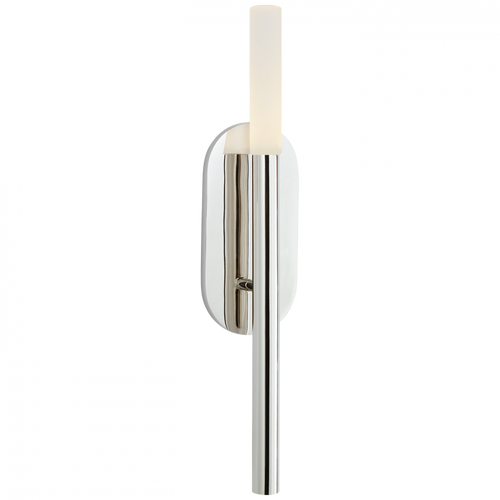 Rousseau Bathroom Wall Sconce, LED, Polished Nickel, Etched Crystal, 20"H (KW 2281PN-EC CLW64)