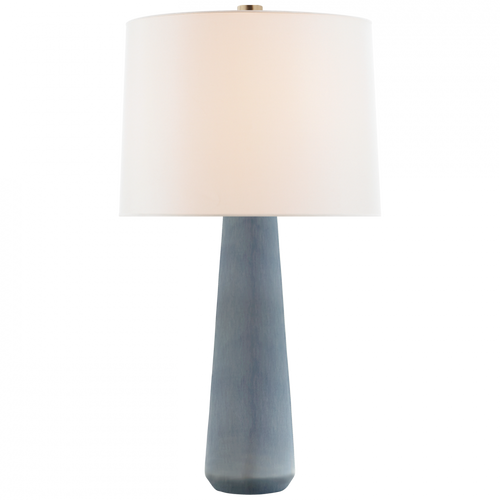 Athens Table Lamp, 1-Light, Polar Blue Crackle, Linen Shade, 32.5"H (BBL 3901PBC-L CLX5X)